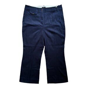 NWT J.CREW High Waisted Kick Out Crop Pants in Navy Blue